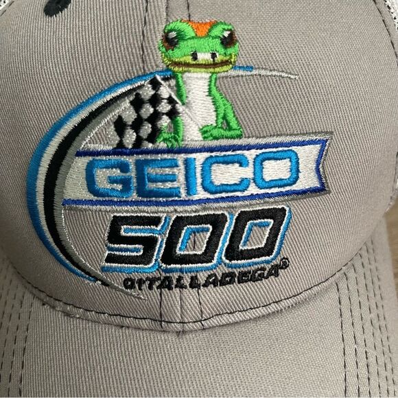 NWT NASCAR Geico 500 Gray Cap adjustable new - Picture 2 of 11